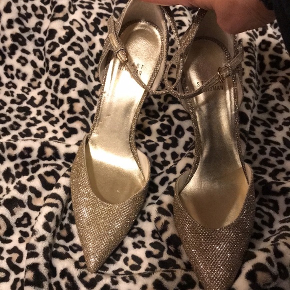 Stuart Weitzman gold shoes - Picture 2 of 2